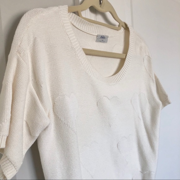 Madewell Tops - Madewell by Wallace Short Sleeve Cream/White knit Sweater